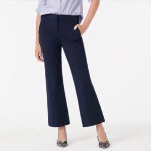 J.Crew navy blue Teddie kick flare stretch dress pants size 12